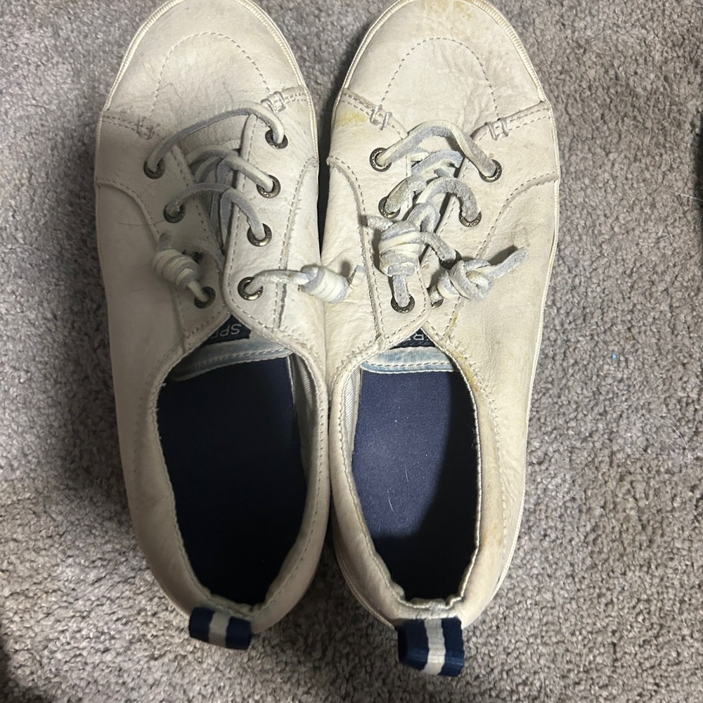 Sperry Off-White Lace-Up Sneakers